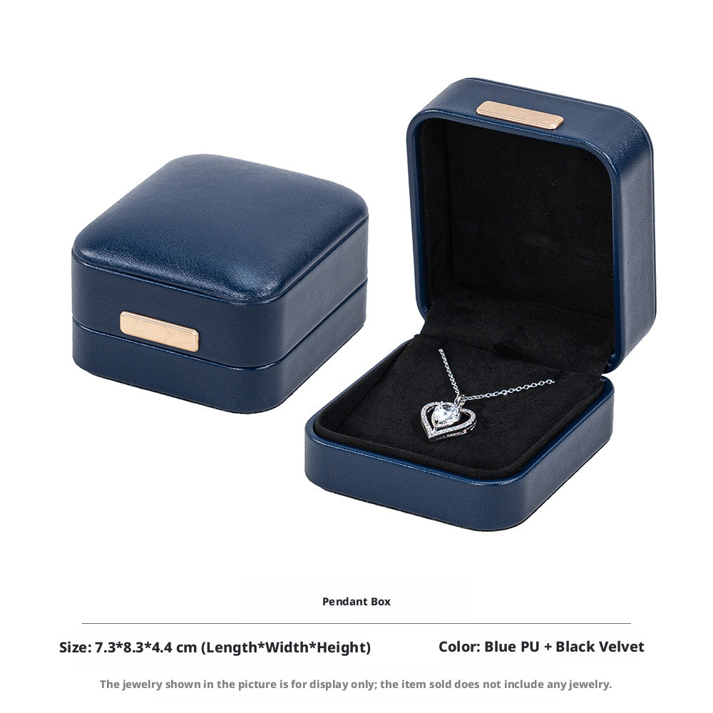 5pcs PU Leather Dome Jewelry Box Gold Accent – Ring Necklace Bracelet Gift Case