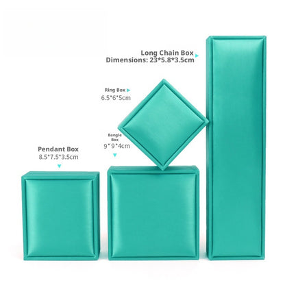 5pcs PU Leather Jewelry Box Ring Necklace Case Gift for Women Proposal Wedding