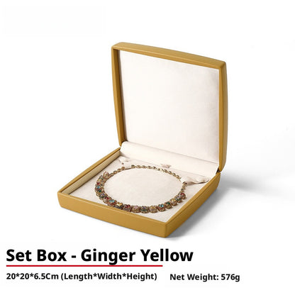 PU Leather Jewelry Gift Box, Minimalist Ring Pendant Necklace Storage Case, Elegant Jewelry Box