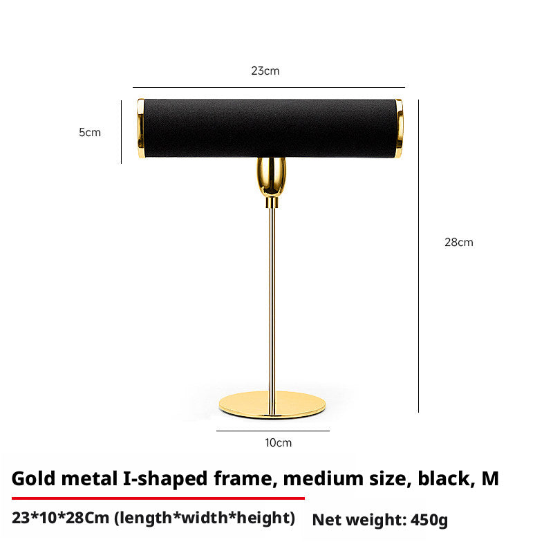 T Bar Bracelet Holder Stand, Single Tier Velvet Jewelry T Stand for Bangles Watches