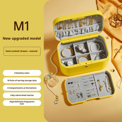 Lockable Jewelry Box for Women, Elegant Dresser Jewelry Organizer, Secure Birthday Gift Case
