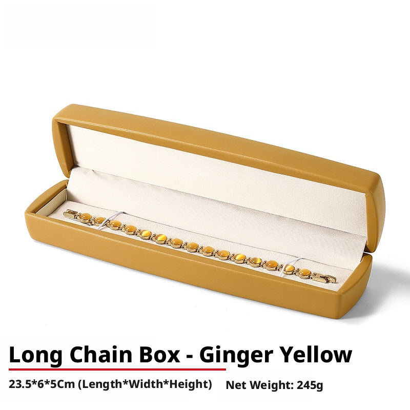 PU Leather Jewelry Gift Box, Minimalist Ring Pendant Necklace Storage Case, Elegant Jewelry Box