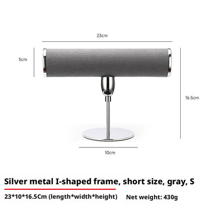 T Bar Bracelet Holder Stand, Single Tier Velvet Jewelry T Stand for Bangles Watches