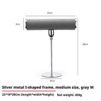 T Bar Bracelet Holder Stand, Single Tier Velvet Jewelry T Stand for Bangles Watches