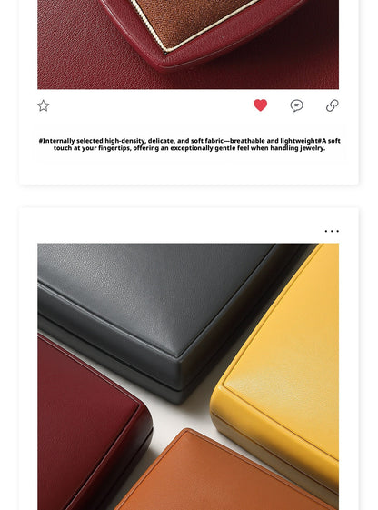 PU Leather Jewelry Gift Box, Minimalist Ring Pendant Necklace Storage Case, Elegant Jewelry Box