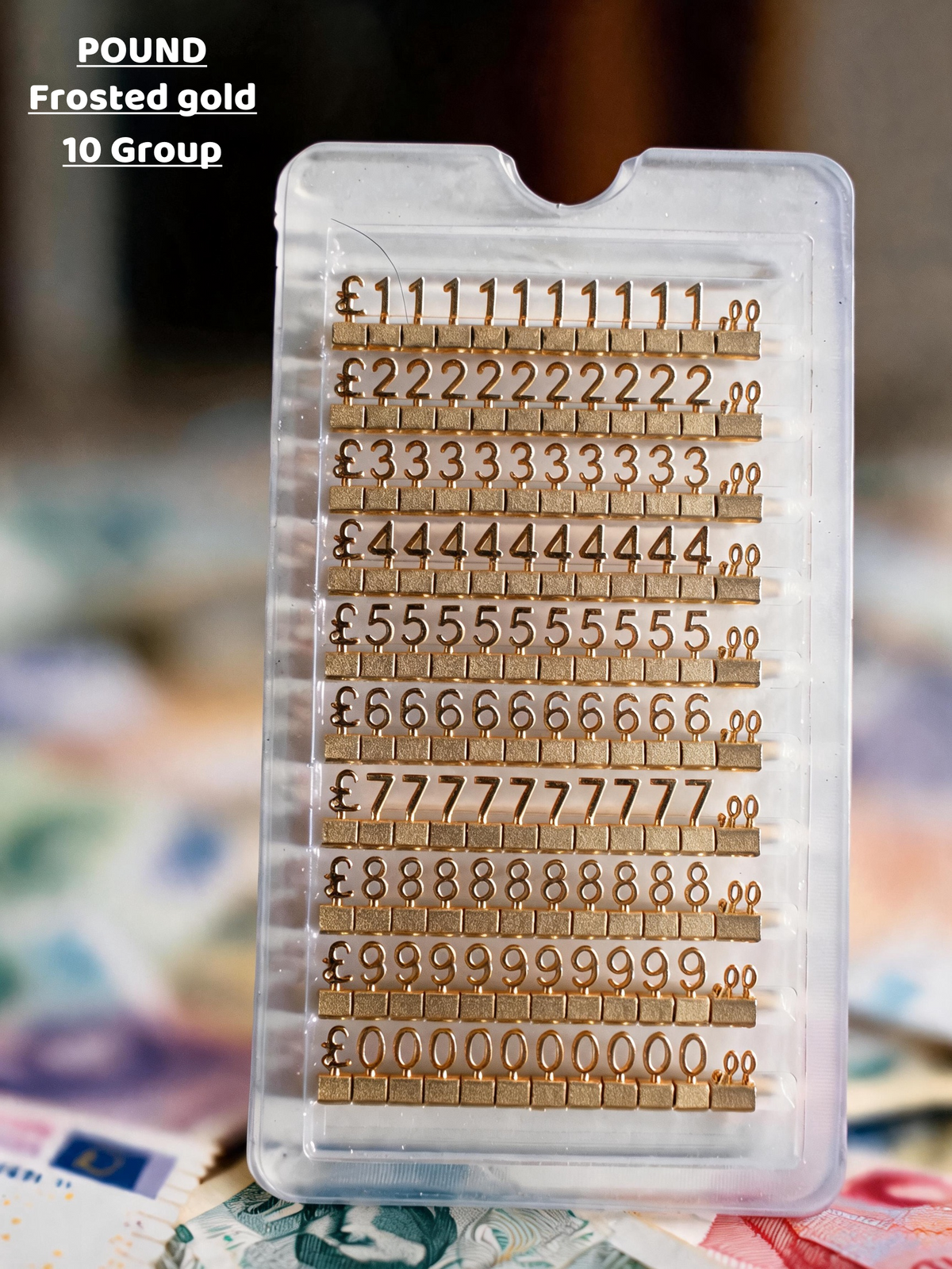 Modular Metal Price Display Numbers, Jewelry Shop Signs (USD, GBP,EURO)