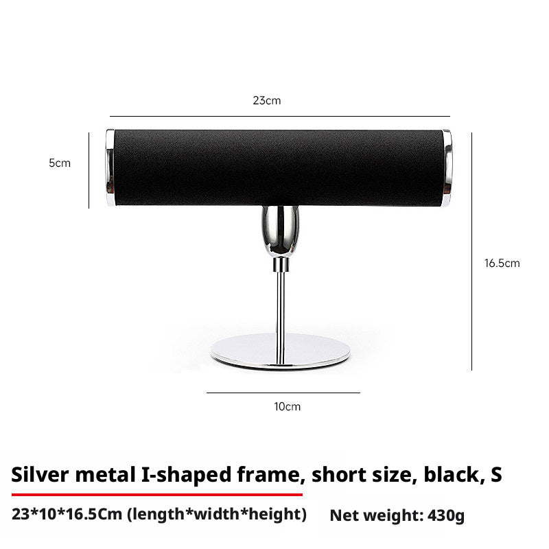 T Bar Bracelet Holder Stand, Single Tier Velvet Jewelry T Stand for Bangles Watches