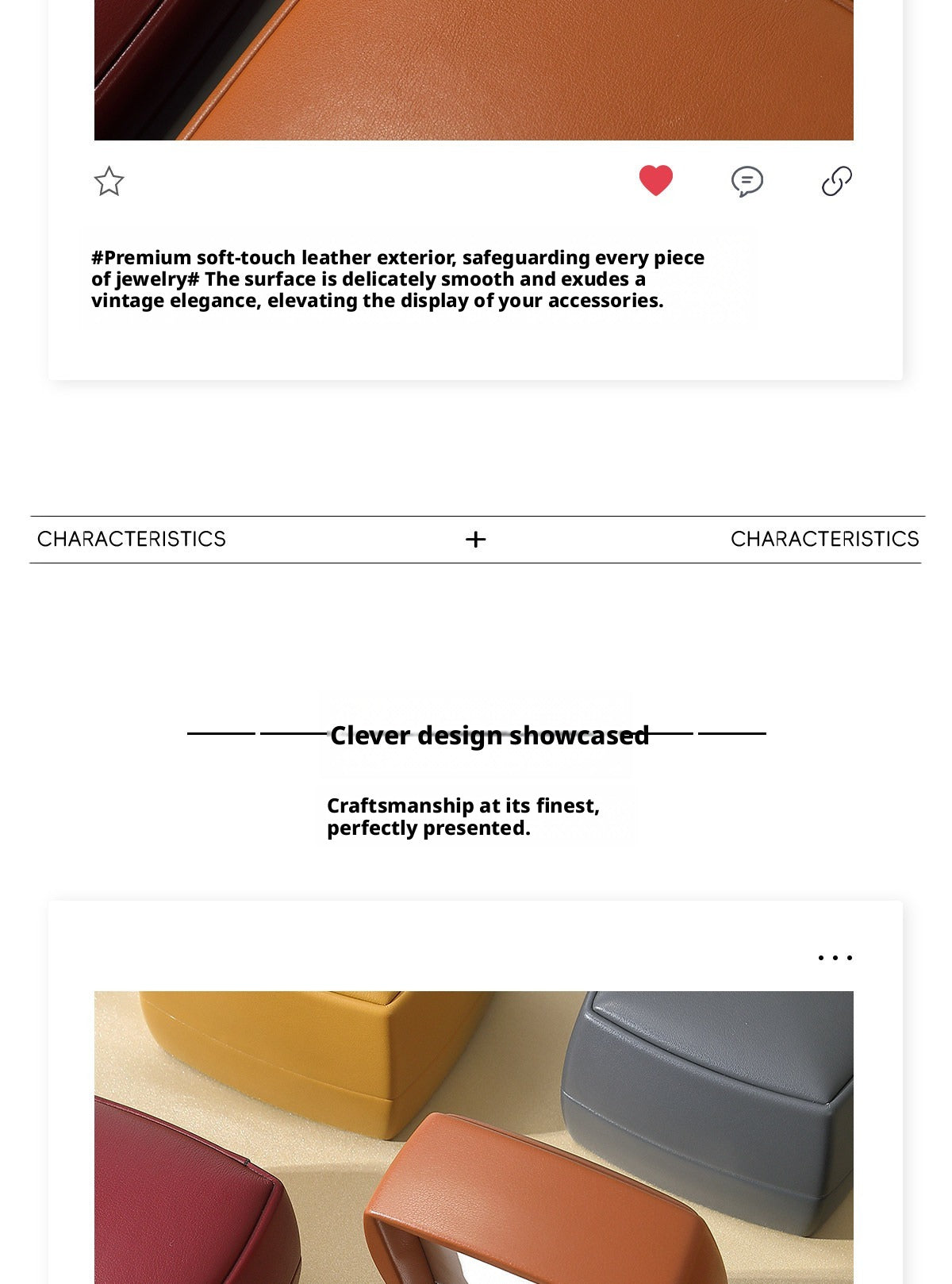 PU Leather Jewelry Gift Box, Minimalist Ring Pendant Necklace Storage Case, Elegant Jewelry Box