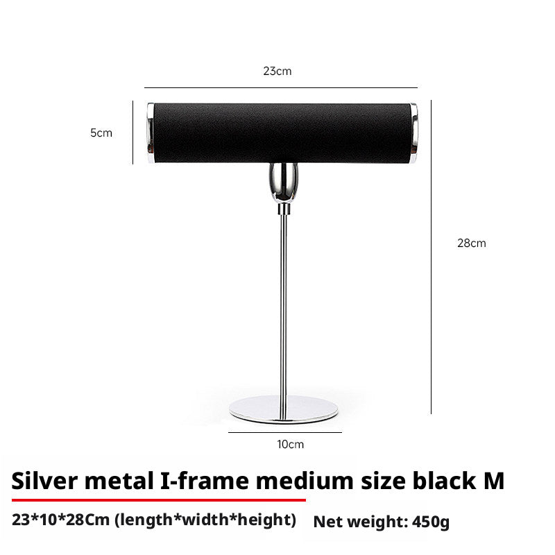 T Bar Bracelet Holder Stand, Single Tier Velvet Jewelry T Stand for Bangles Watches