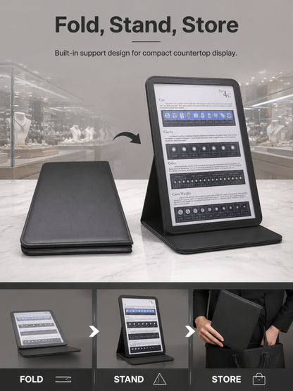 Diamond 4C Education Display Board, Foldable Gemstone Grading Stand