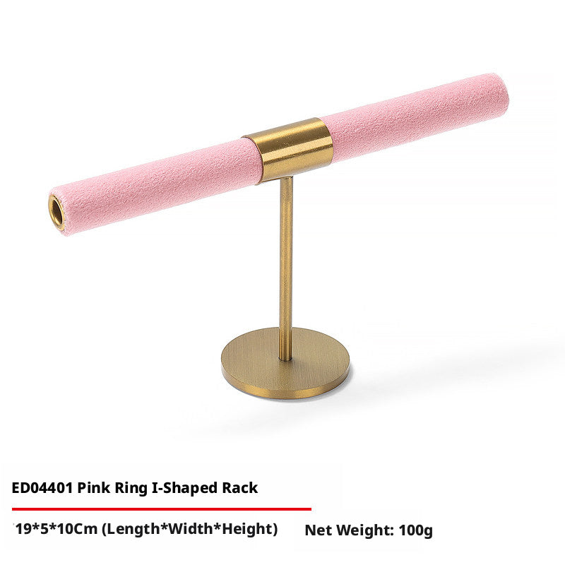 T Bar Bracelet Holder Stand, Single Tier Velvet Jewelry T Stand for Bangles Watches