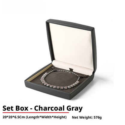 PU Leather Jewelry Gift Box, Minimalist Ring Pendant Necklace Storage Case, Elegant Jewelry Box