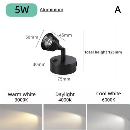 Freestanding LED Spotlight, Portable Display Light No Installation Needed, 360° Adjustable
