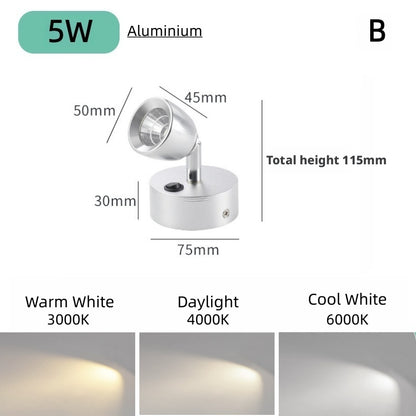 Freestanding LED Spotlight, Portable Display Light No Installation Needed, 360° Adjustable