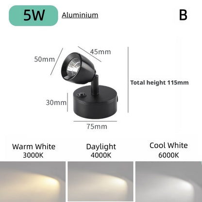 Freestanding LED Spotlight, Portable Display Light No Installation Needed, 360° Adjustable