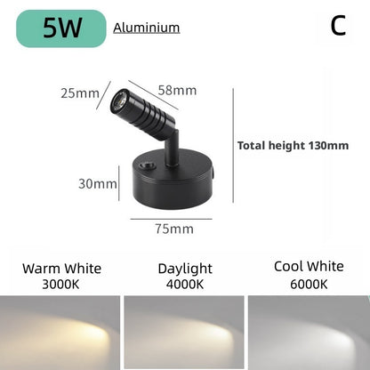 Freestanding LED Spotlight, Portable Display Light No Installation Needed, 360° Adjustable