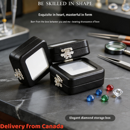 5PCS Gemstone Display Box for Loose Stones, Crystal Storage Case,stone box