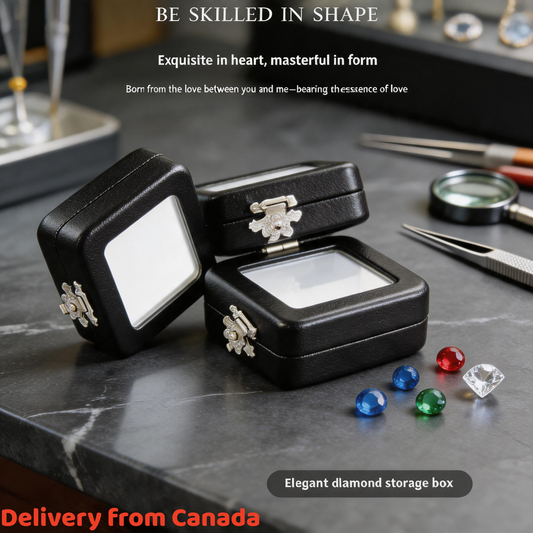 5PCS Gemstone Display Box for Loose Stones, Crystal Storage Case,stone box
