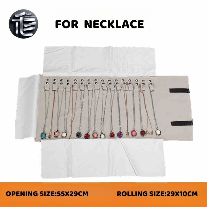 Velvet Jewelry Roll Organizer, Foldable Travel Storage Bag for Rings, Necklaces