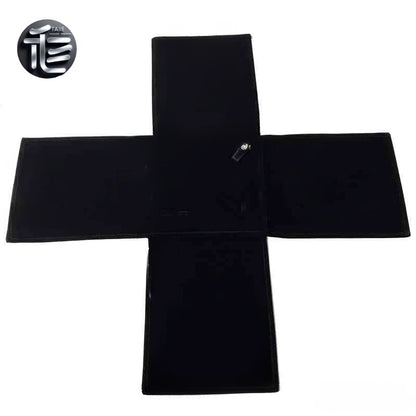 Foldable Velvet Jewelry Pouch, Roll Up Cloth Storage Bag for Earrings, TSA Travel Case