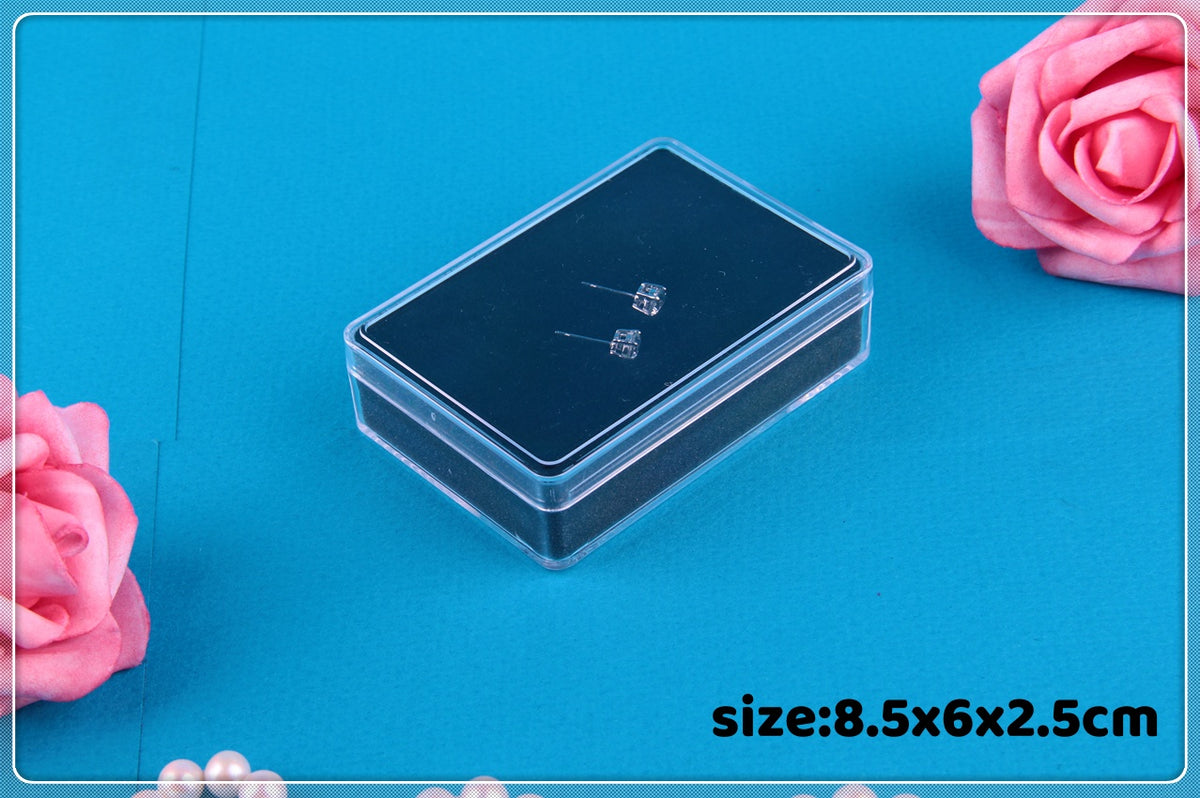 50PCS Small Plastic Gemstone Storage Box, Clear Cabochon Container for Rhinestones, Jewelry Making Organizer Case