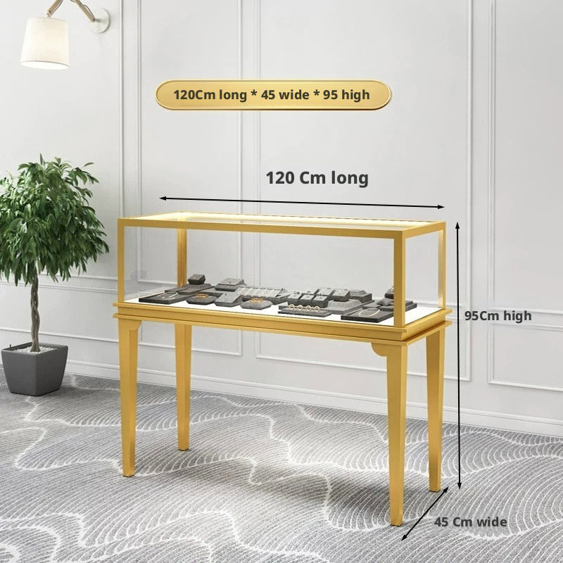 Glass Countertop Display Case for Jewelry Store Metal Showcase metal with paint Jewelry cabinet