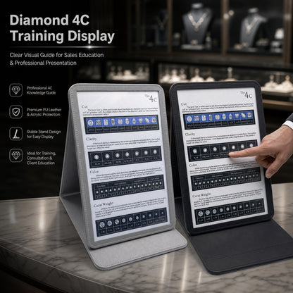 Diamond 4C Education Display Board, Foldable Gemstone Grading Stand