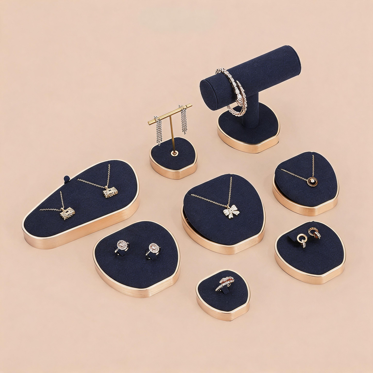 Metal Jewelry Display Stand - Rack for Necklace & Earring Organizer