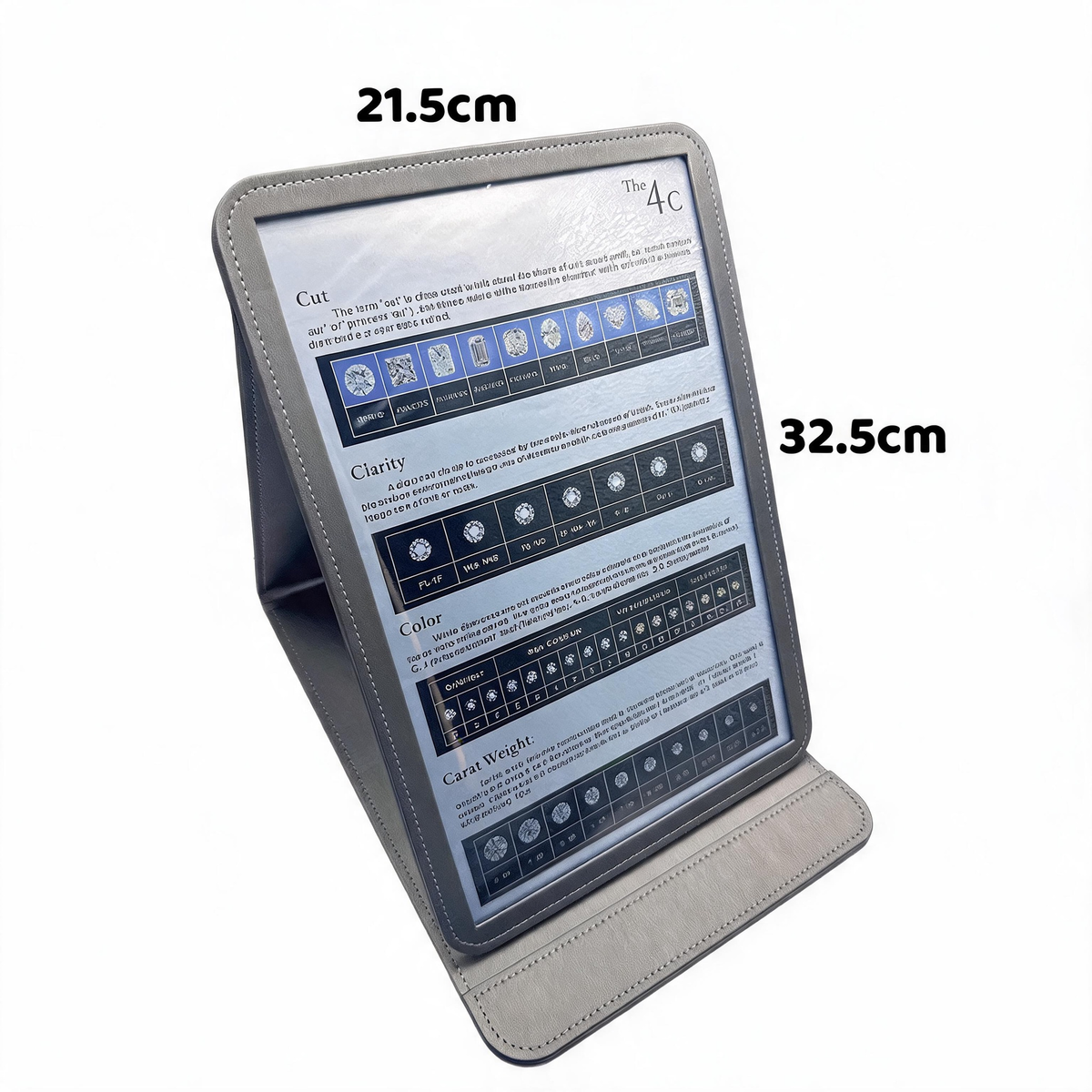 Diamond 4C Education Display Board, Foldable Gemstone Grading Stand