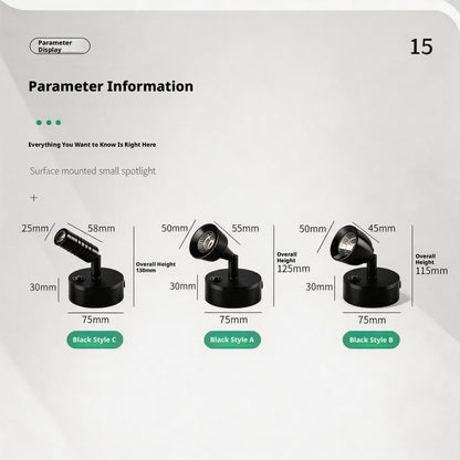 Freestanding LED Spotlight, Portable Display Light No Installation Needed, 360° Adjustable