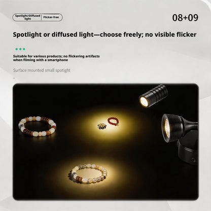 Freestanding LED Spotlight, Portable Display Light No Installation Needed, 360° Adjustable