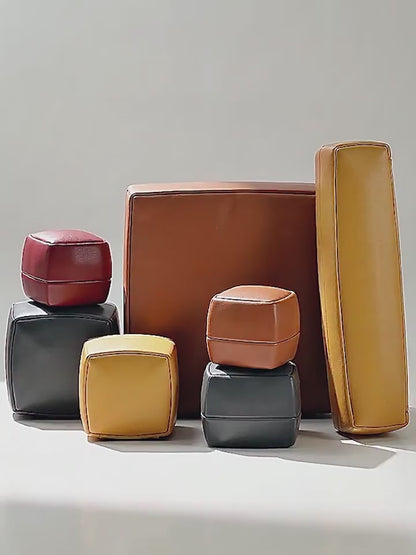 PU Leather Jewelry Gift Box, Minimalist Ring Pendant Necklace Storage Case, Elegant Jewelry Box