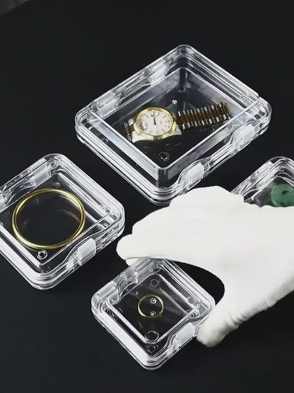 3pcs Clear Acrylic Floating Display Box Film Suspension Case for Jewelry Watch Storage